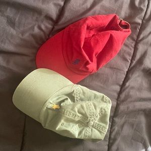 Red and green polo hat